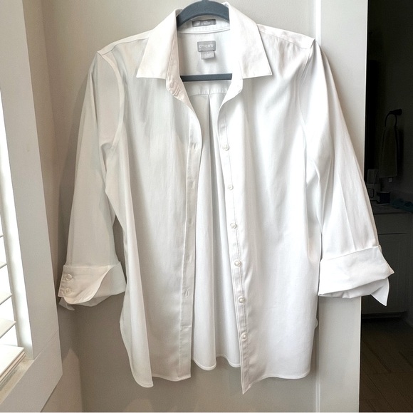 NWOT Chico’s White Button down shirt - Picture 4 of 5